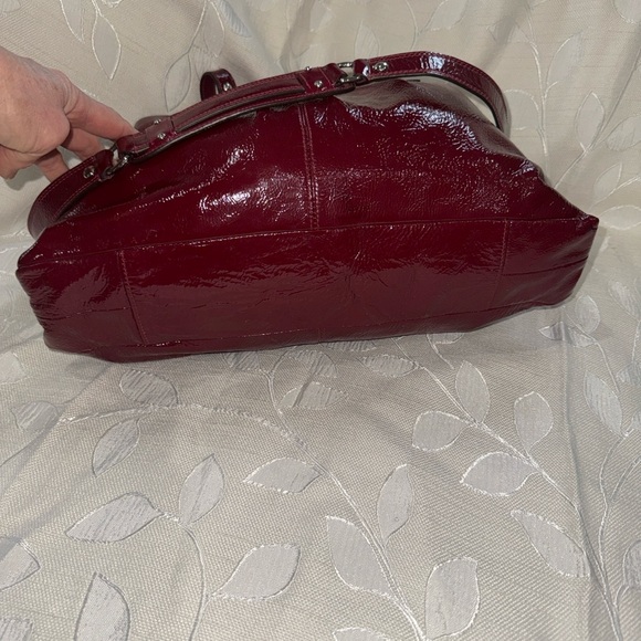Coach Burgundy Leather Shoulder Bag - Picture 9 of 16
